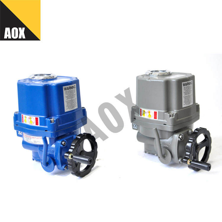 စက်တပ် rotary actuator နှင့် handwheel