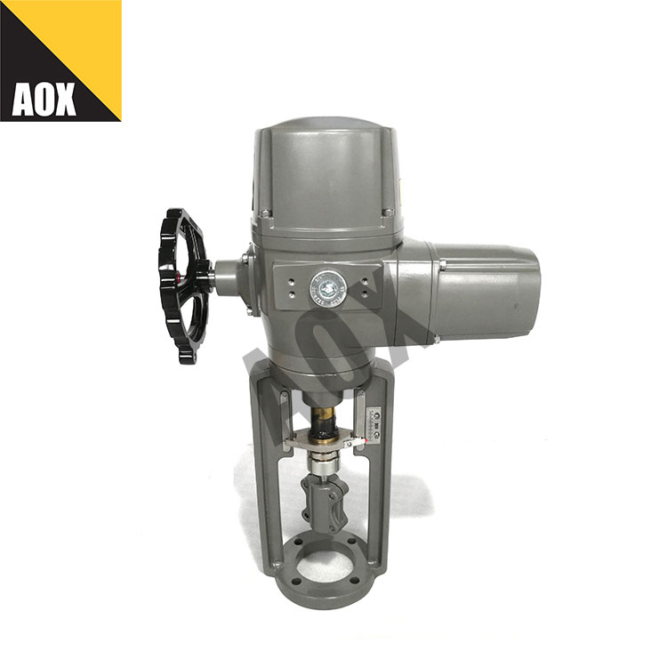 စက်တပ် linear actuator နှင့် handwheel