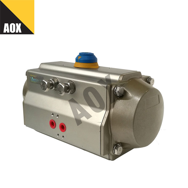 သေးငယ်သော တခုတည်းသော သရုပ်ဆောင် pneumatic rotary actuator